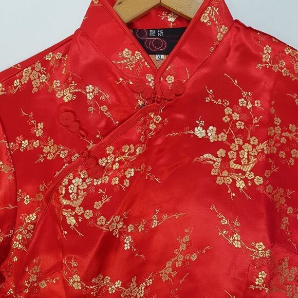 Traditional Chinese Red/Gold Women's Button-up Blouse  Small/Medium Authentic - Picture 12 of 16